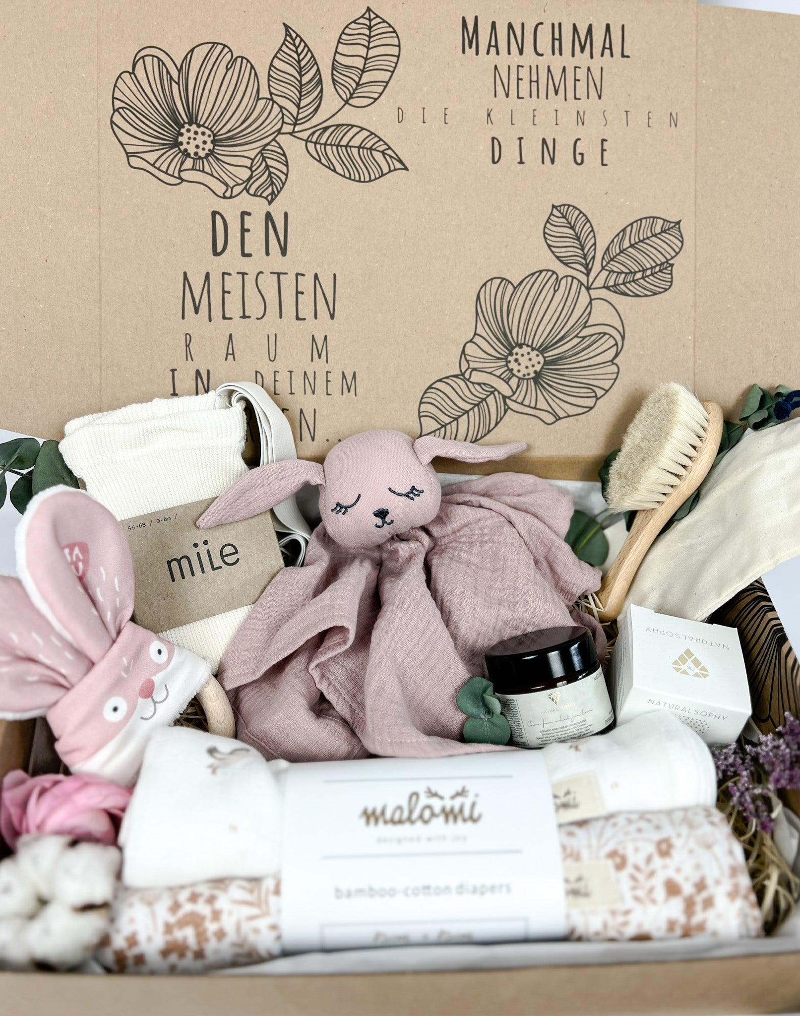 Hallo Welt! „Erste Momente“ Baby Box BIG - Rosa - fabelhaftly.de
