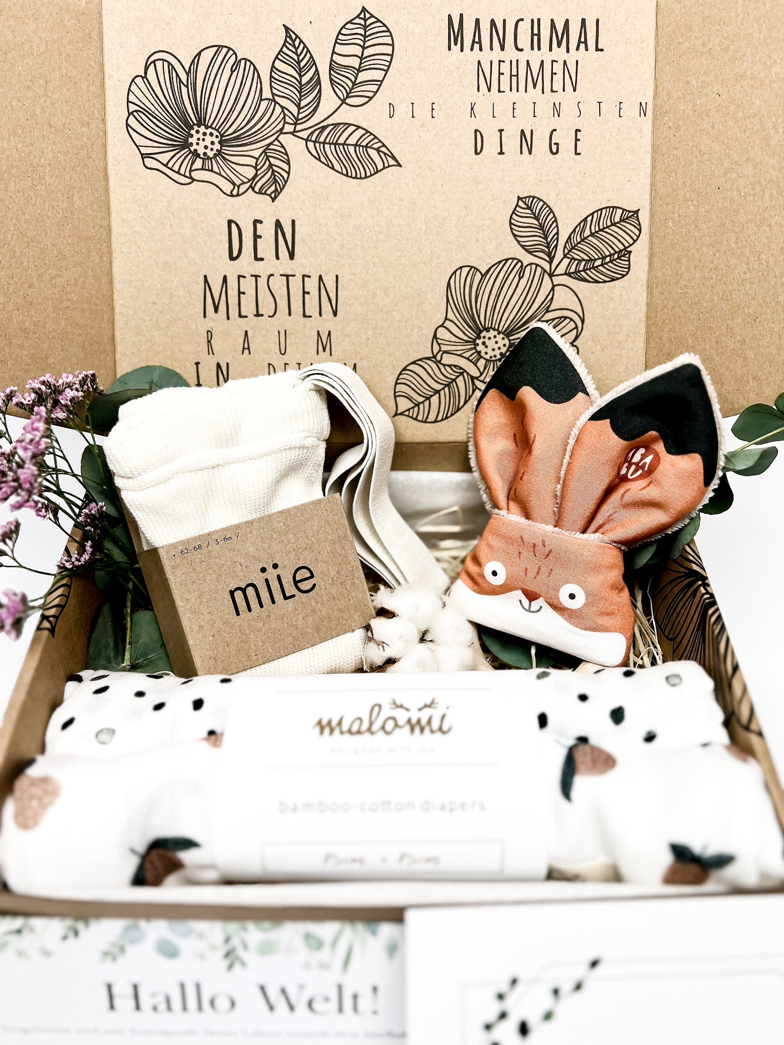 Hallo Welt! „Glücklich“ Baby Box - Natur - fabelhaftly.de