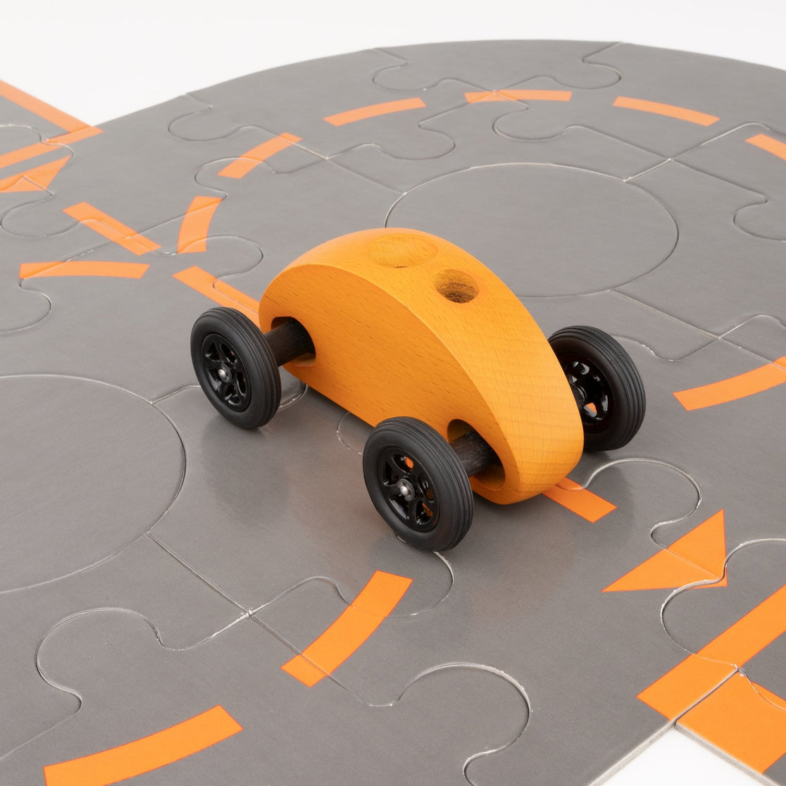 Fingercar - Orange mit Puzzle Set - fabelhaftly.de