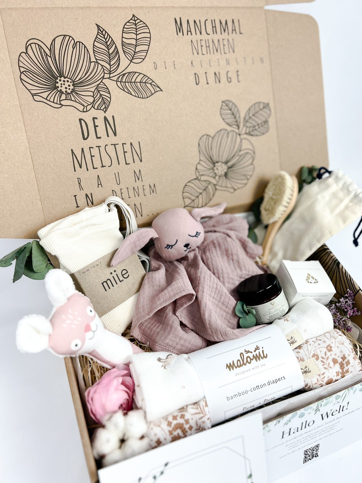 Hallo Welt! „Erste Momente“ Baby Box BIG - Rosa - fabelhaftly.de