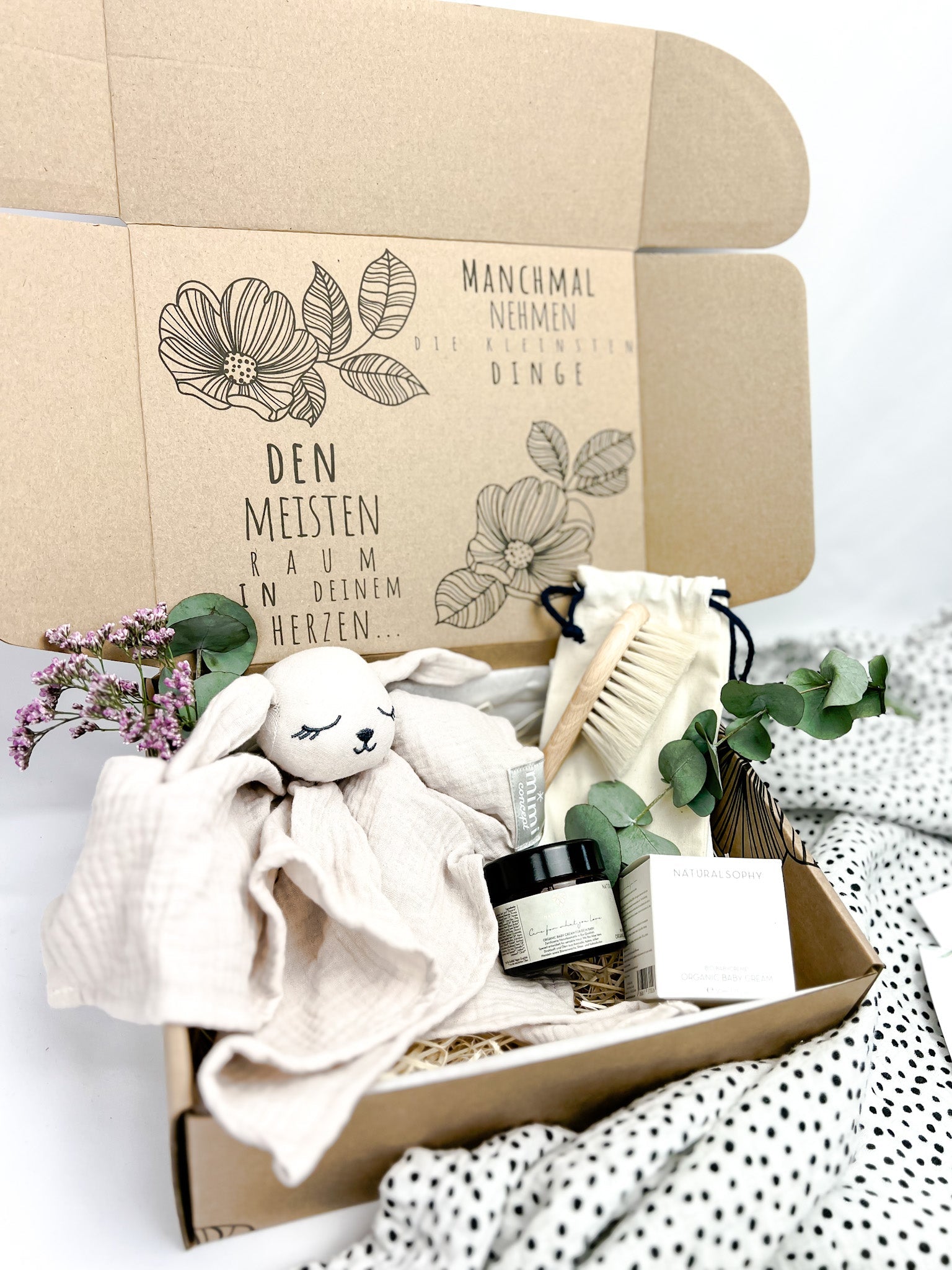 Hallo Welt! „Kuschelig“ Baby Box - Beige - fabelhaftly.de