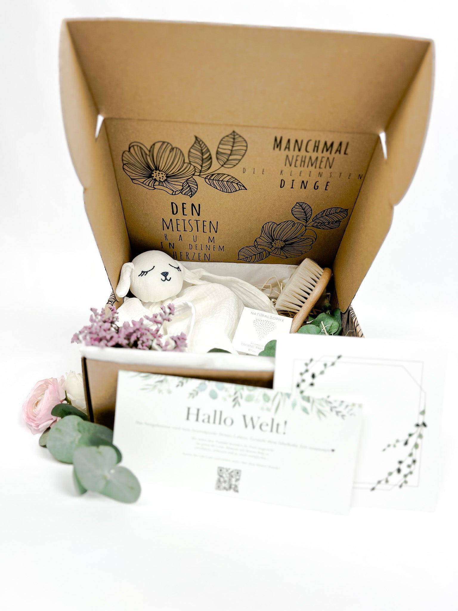 Hallo Welt! „Kuschelig“ Baby Box - Weiß - fabelhaftly.de