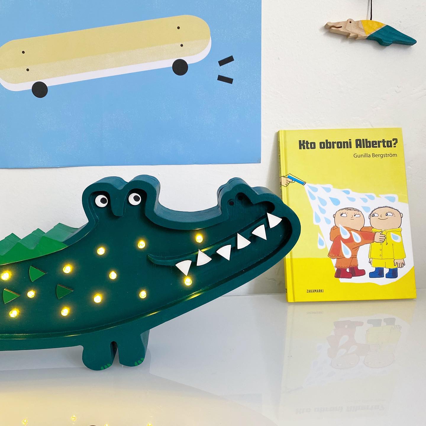 Holzlampe - Krokodil - fabelhaftly.de