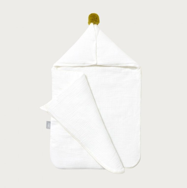 Schlafsack mit Kapuze - Weiß - fabelhaftly.de